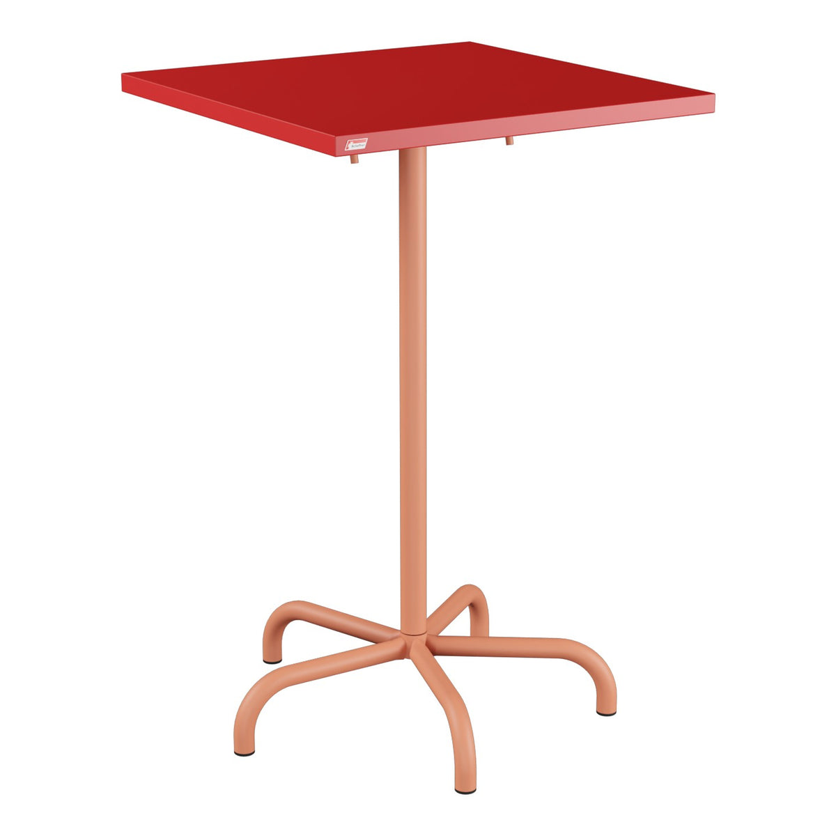 Schaffner Säntis Table haute rabattable 70x70cm h:110cm – Rouge 30 / Terracotta 84
