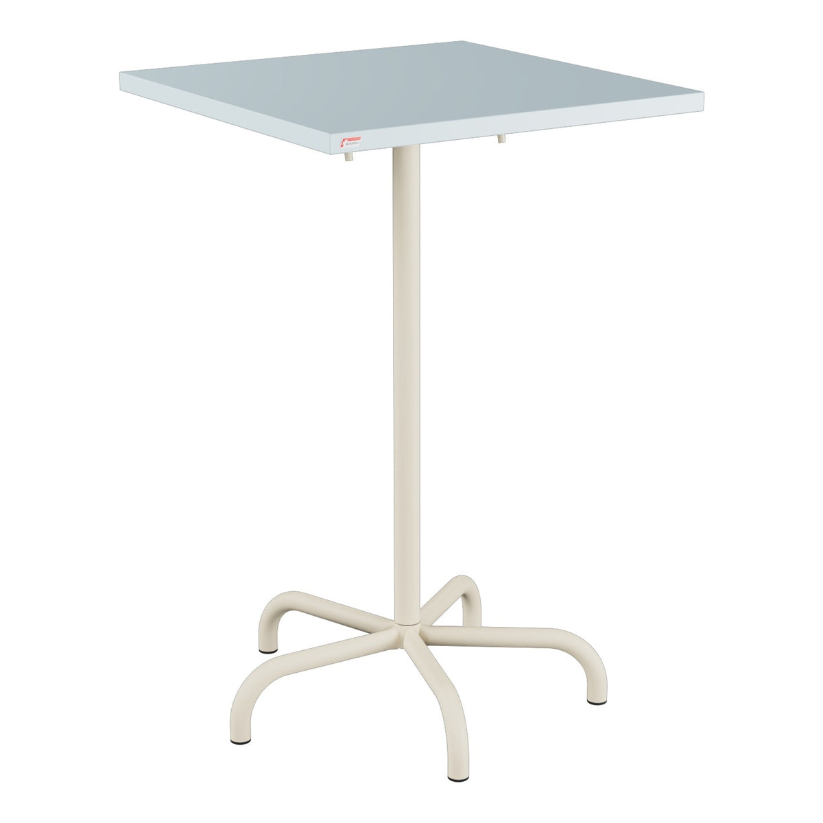 Schaffner Säntis Table haute rabattable 70x70cm h:110cm – Bleu Pastel 51 / Sable Pastel 15