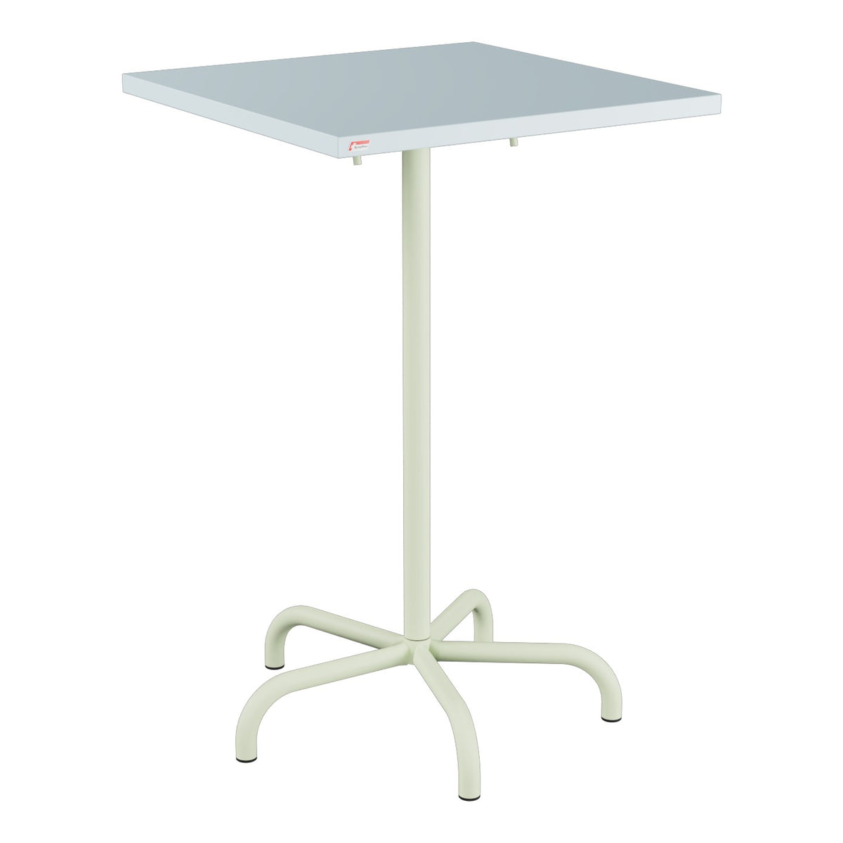 Schaffner Säntis Table haute rabattable 70x70cm h:110cm – Bleu Pastel 51 / Vert Pastel 64