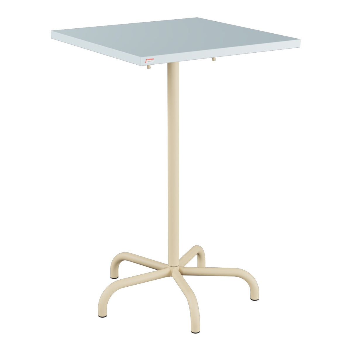 Schaffner Säntis Table haute rabattable 70x70cm h:110cm – Bleu Pastel 51 / Marron Pastel 83