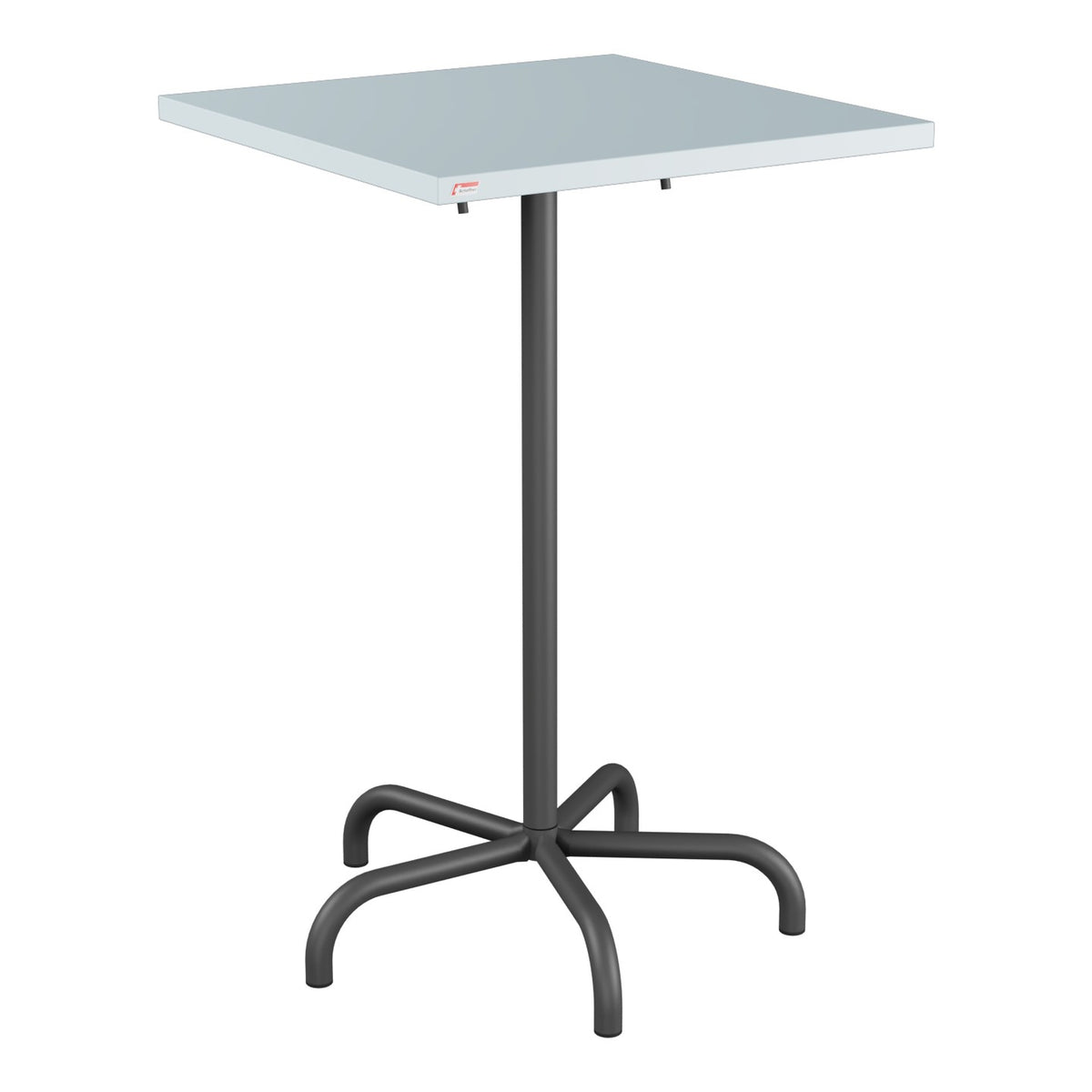 Schaffner Säntis Table haute rabattable 70x70cm h:110cm – Bleu Pastel 51 / Noir 91