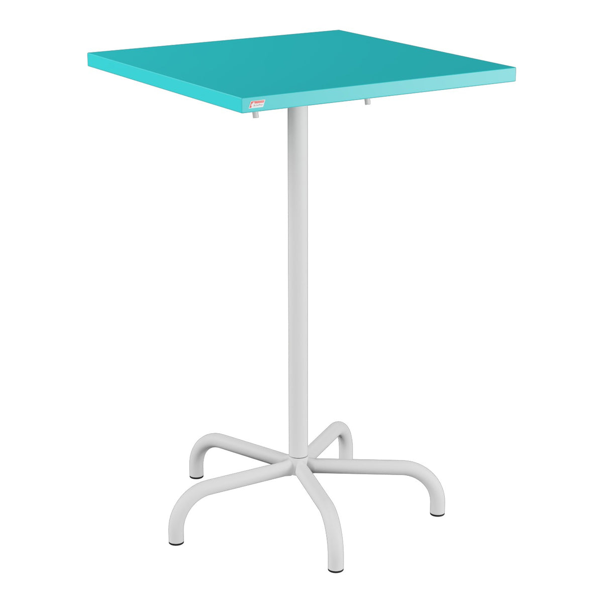 Schaffner Säntis Table haute rabattable 70x70cm h:110cm – Turquoise 58 / Gris Argent 78