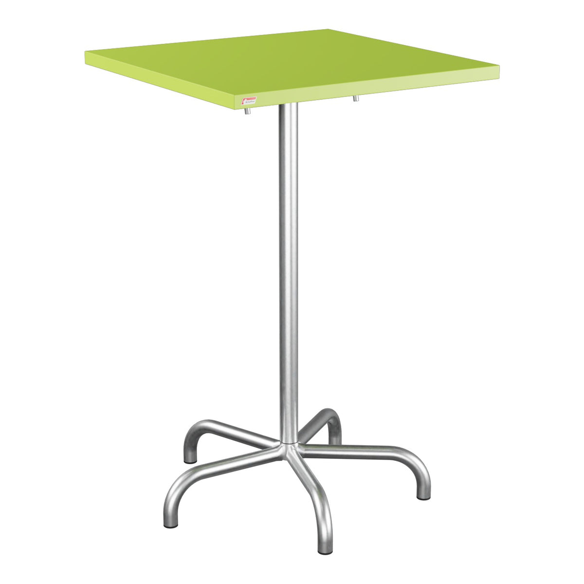 Schaffner Säntis Table haute rabattable 70x70cm h:110cm – Vert clair 63 / Galvanisé à chaud 02