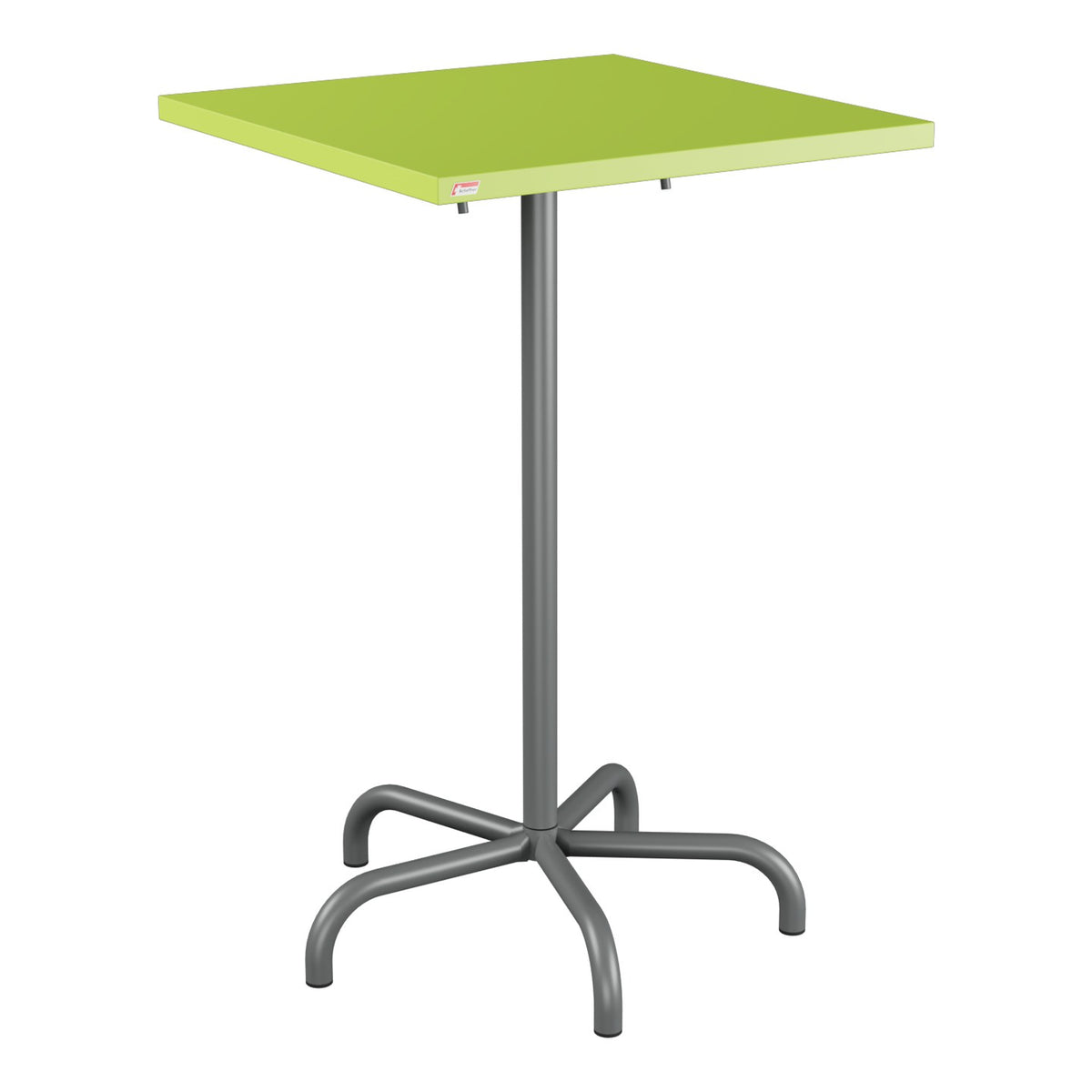 Schaffner Säntis Table haute rabattable 70x70cm h:110cm – Vert clair 63 / Graphite 73