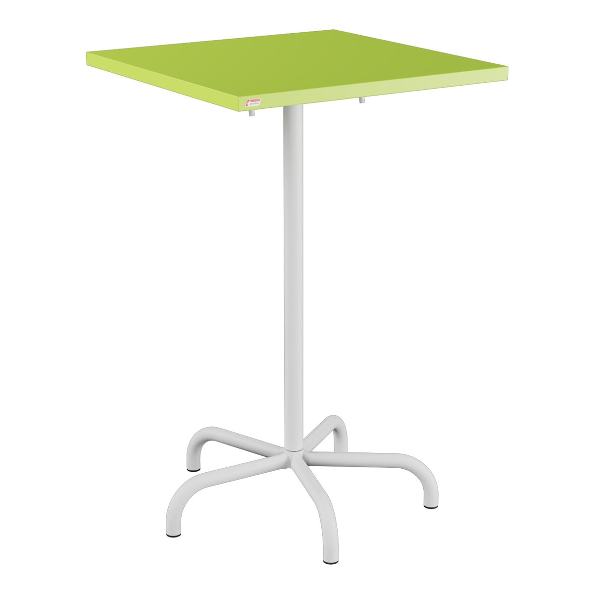 Schaffner Säntis Table haute rabattable 70x70cm h:110cm – Vert clair 63 / Gris Argent 78