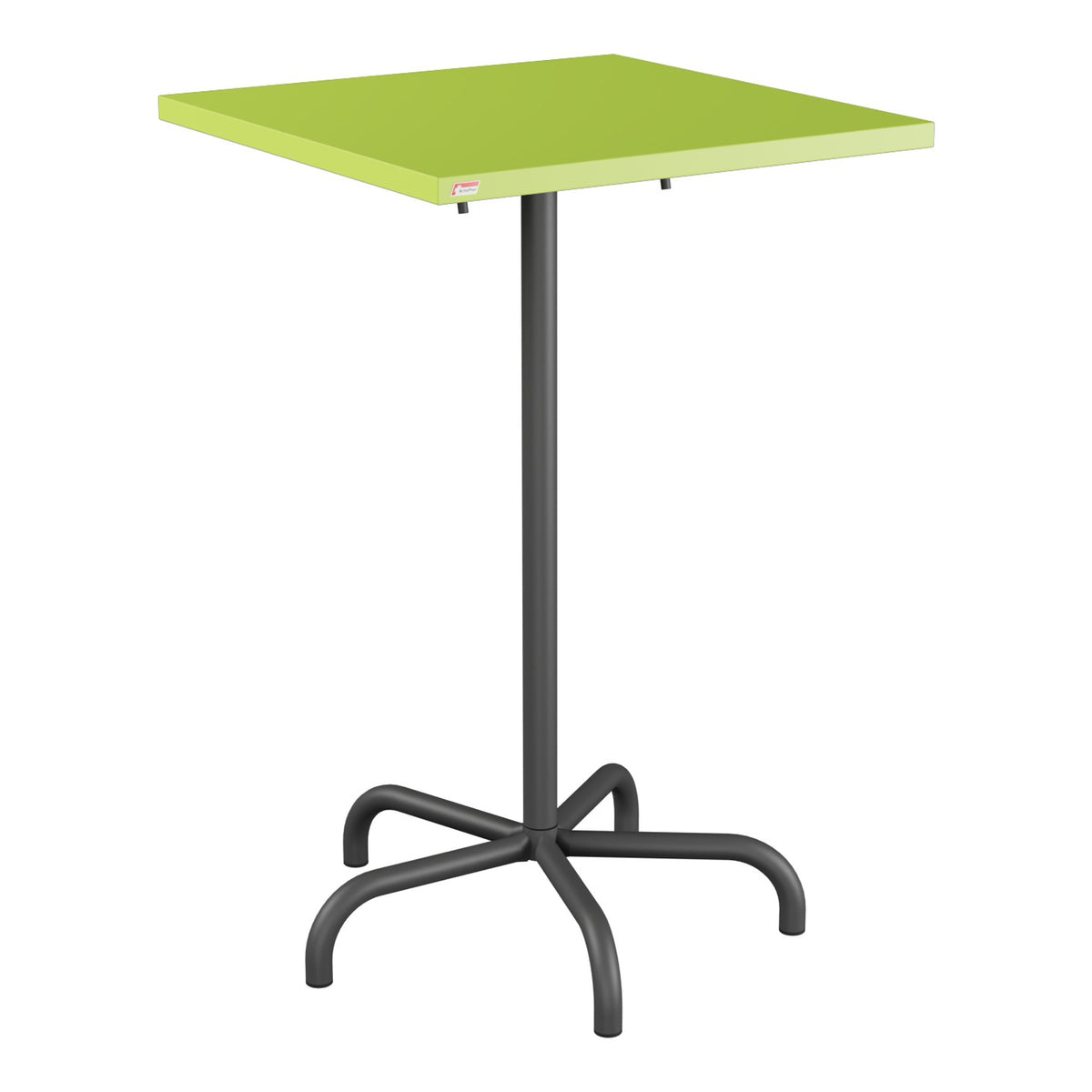 Schaffner Säntis Table haute rabattable 70x70cm h:110cm – Vert clair 63 / Noir 91