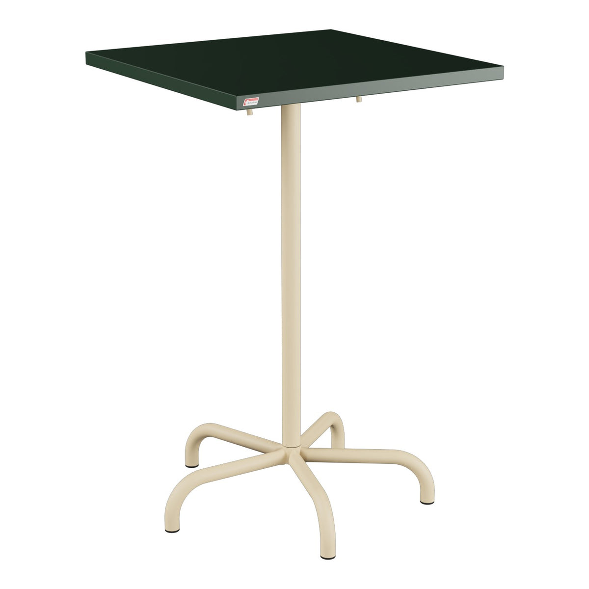 Schaffner Säntis Table haute rabattable 70x70cm h:110cm – Vert Sapin 66 / Marron Pastel 83
