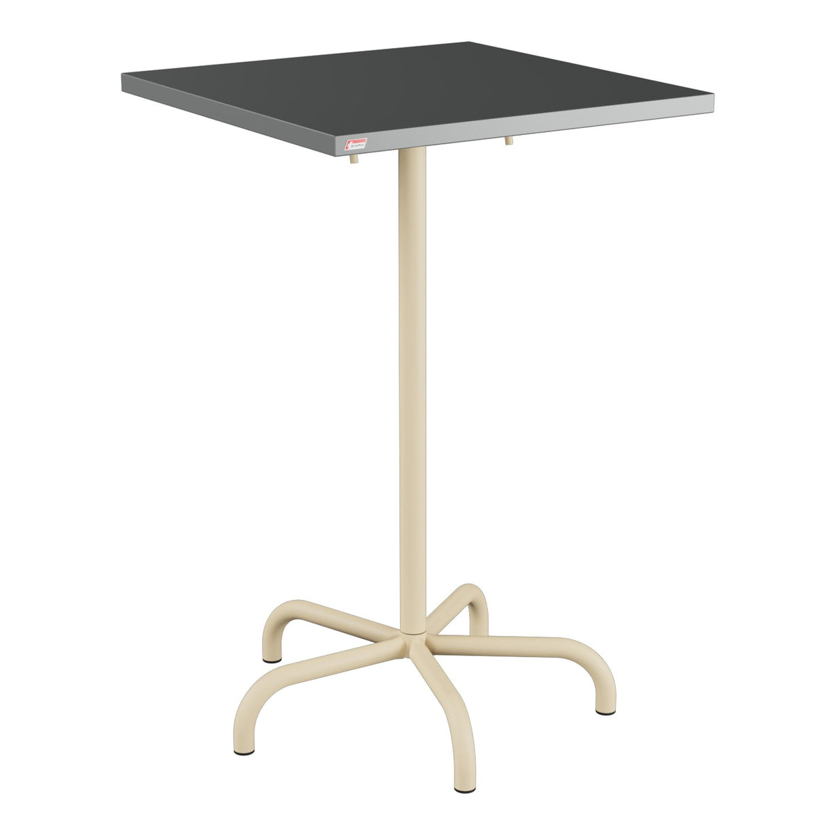 Schaffner Säntis Table haute rabattable 70x70cm h:110cm – Graphite 73 / Marron Pastel 83