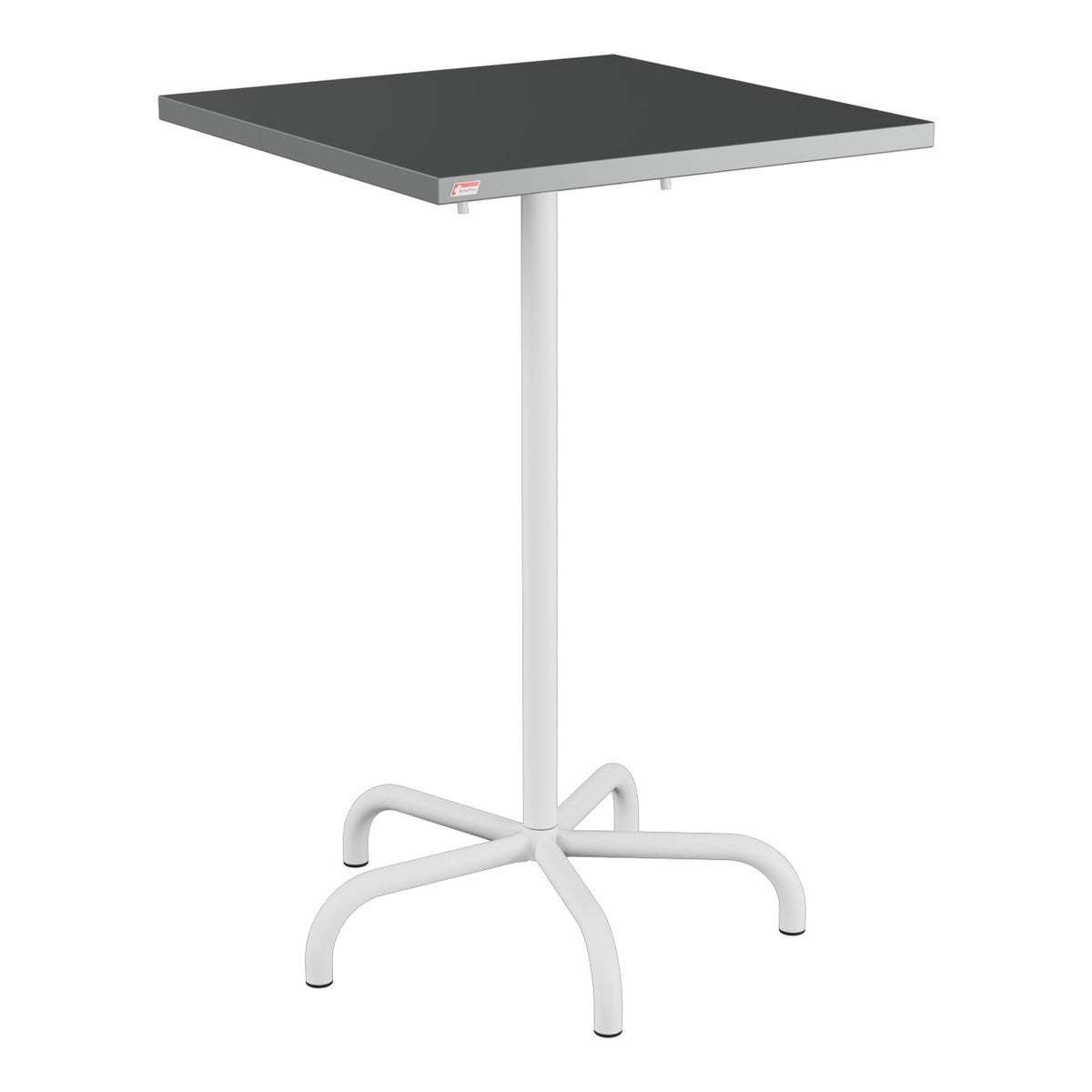 Schaffner Säntis Table haute rabattable 70x70cm h:110cm – Graphite 73 / Blanc 90