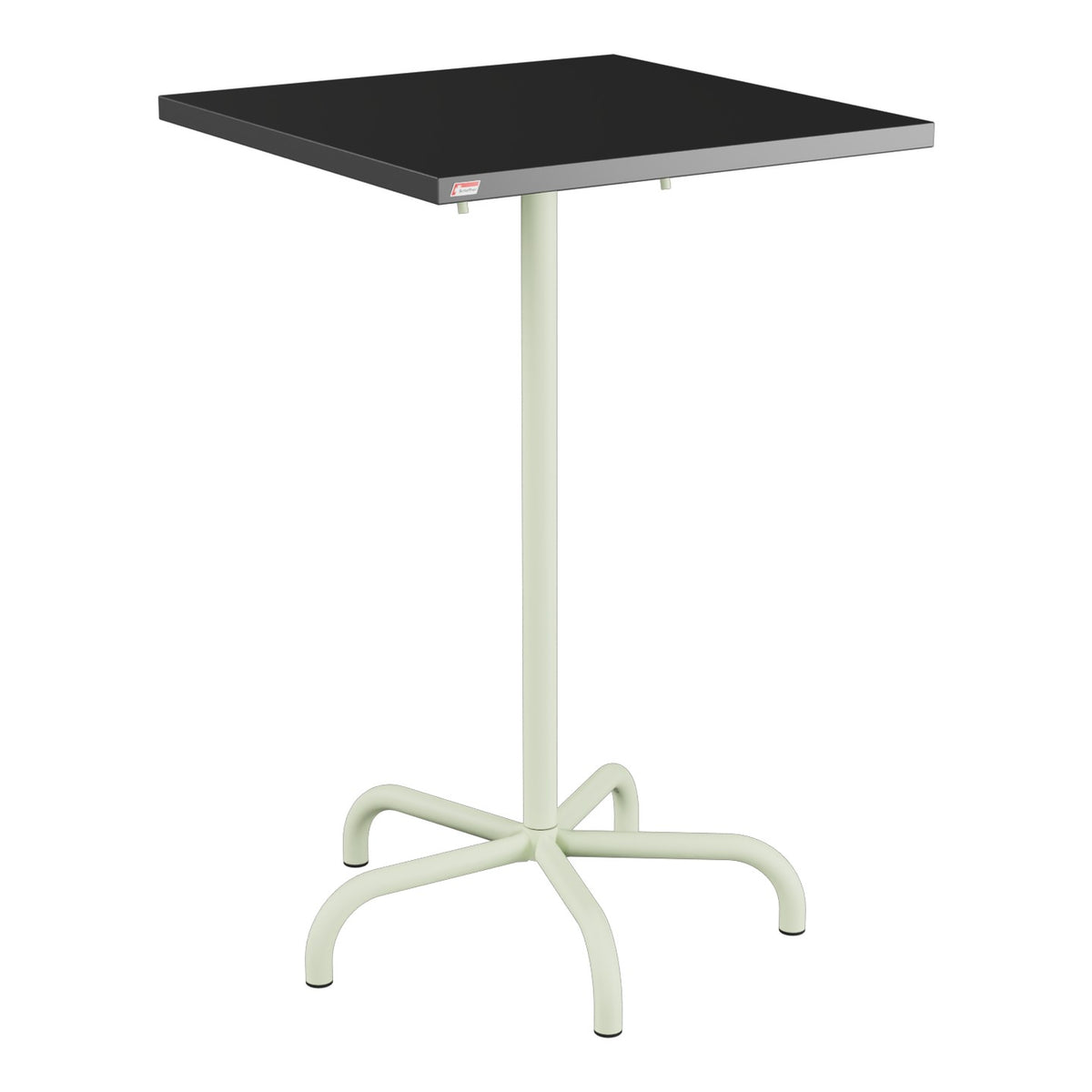 Schaffner Säntis Table haute rabattable 70x70cm h:110cm – Anthracite 77 / Vert Pastel 64