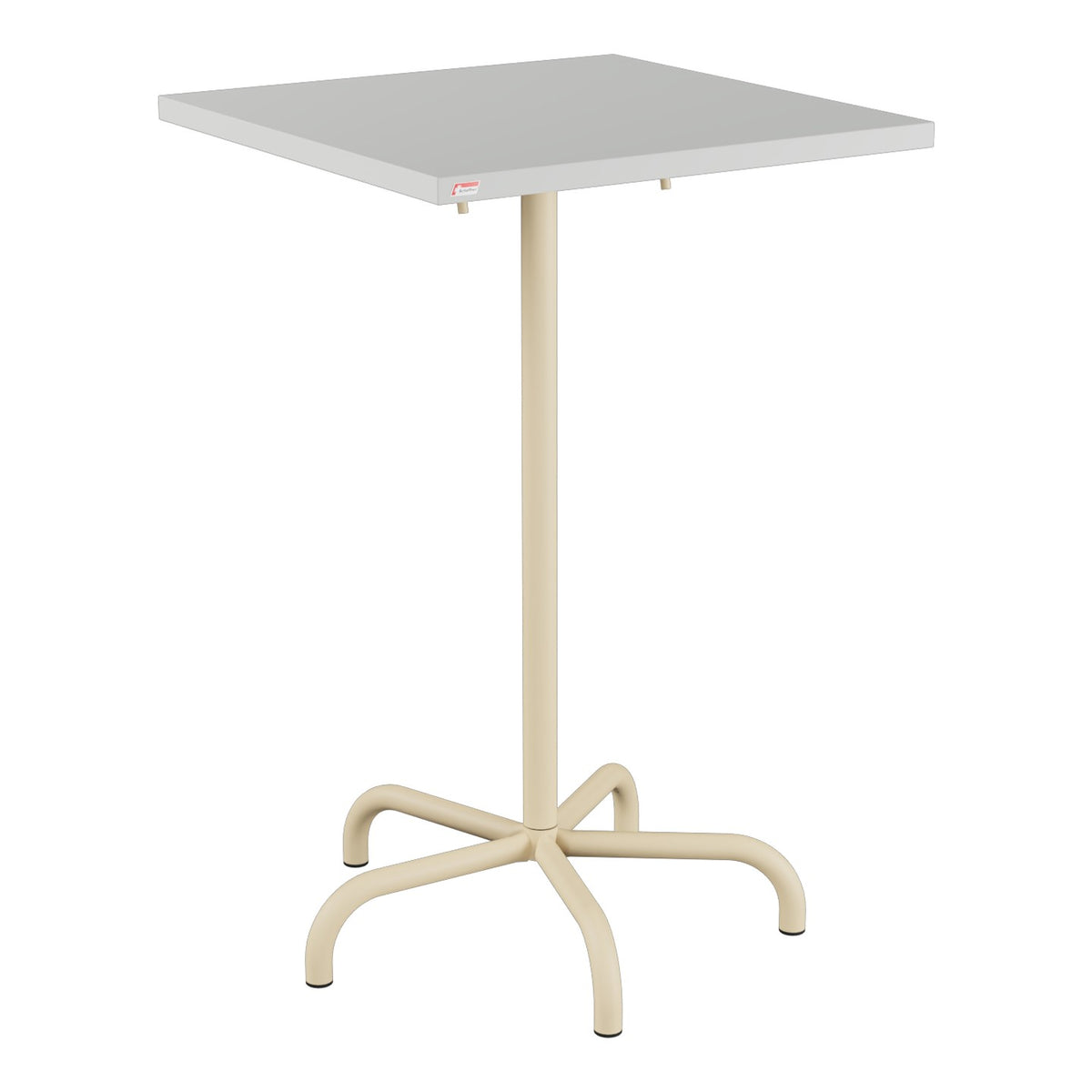 Schaffner Säntis Table haute rabattable 70x70cm h:110cm – Gris Argent 78 / Marron Pastel 83