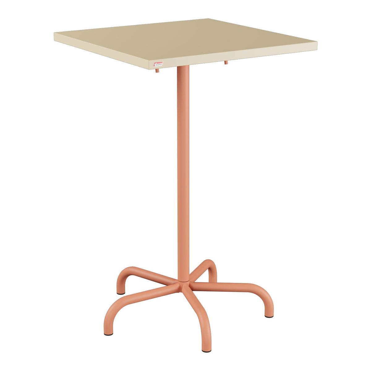 Schaffner Säntis Table haute rabattable 70x70cm h:110cm – Marron Pastel 83 / Terracotta 84