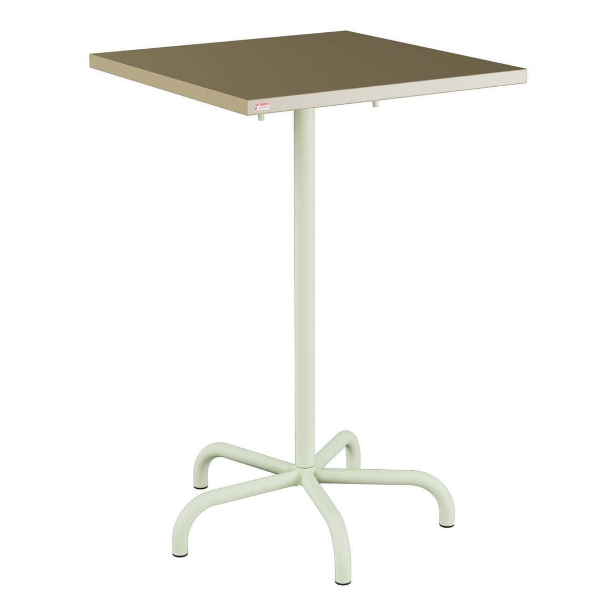 Schaffner Säntis Table haute rabattable 70x70cm h:110cm – Champagne 85 / Vert Pastel 64