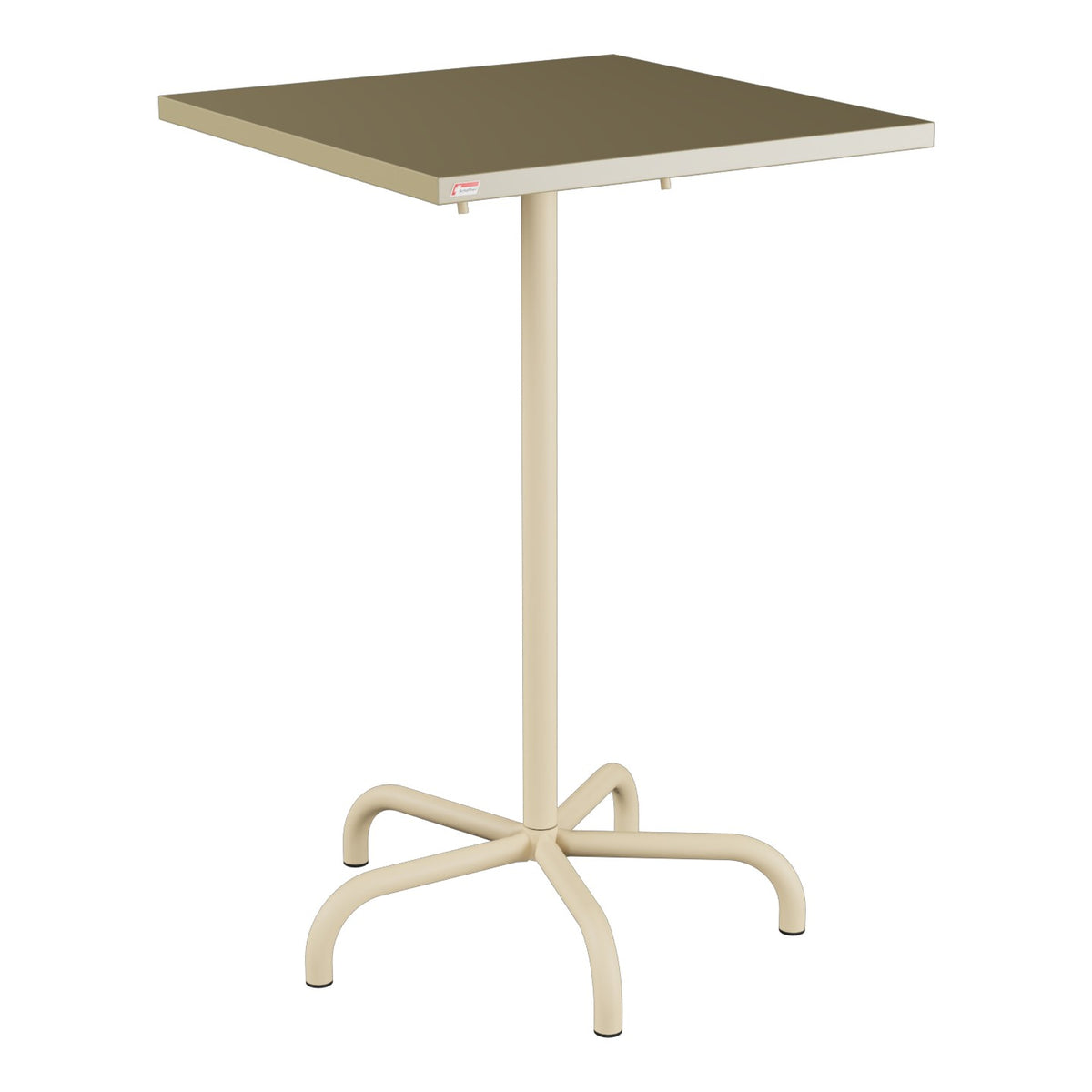 Schaffner Säntis Table haute rabattable 70x70cm h:110cm – Champagne 85 / Marron Pastel 83