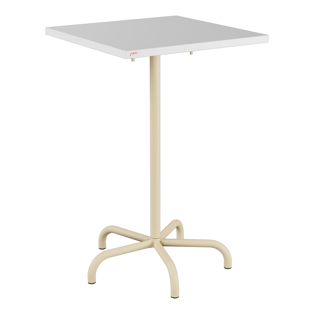 Schaffner Säntis Table haute rabattable 70x70cm h:110cm – Blanc 90 / Marron Pastel 83