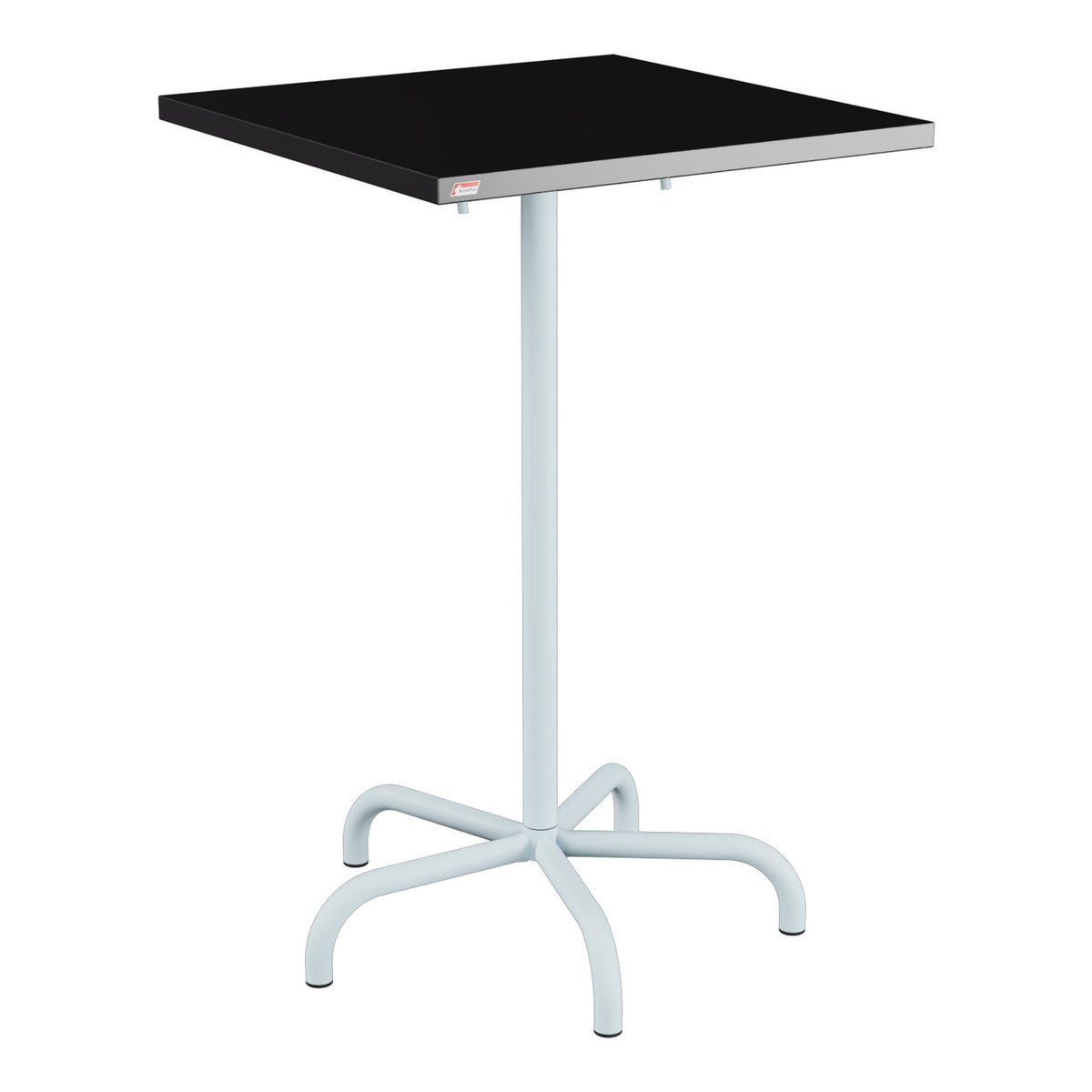 Schaffner Säntis Table haute rabattable 70x70cm h:110cm – Noir 91 / Bleu Pastel 51
