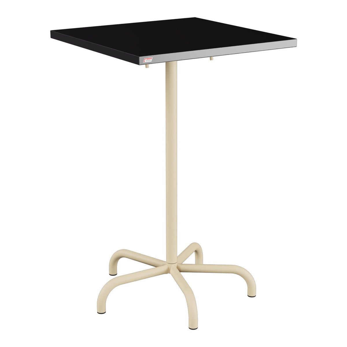 Schaffner Säntis Table haute rabattable 70x70cm h:110cm – Noir 91 / Marron Pastel 83