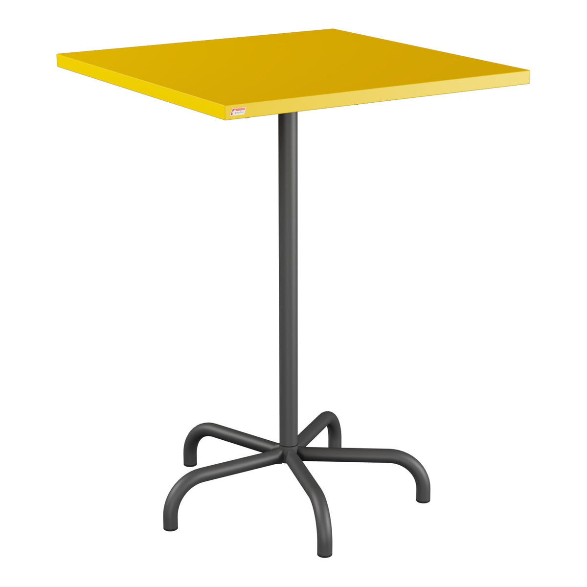 Schaffner Säntis Table haute rabattable 80x80cm h:110cm – Jaune 11 / Noir 91