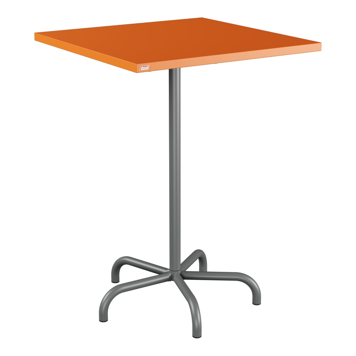 Schaffner Säntis Table haute rabattable 80x80cm h:110cm – Orange 13 / Graphite 73