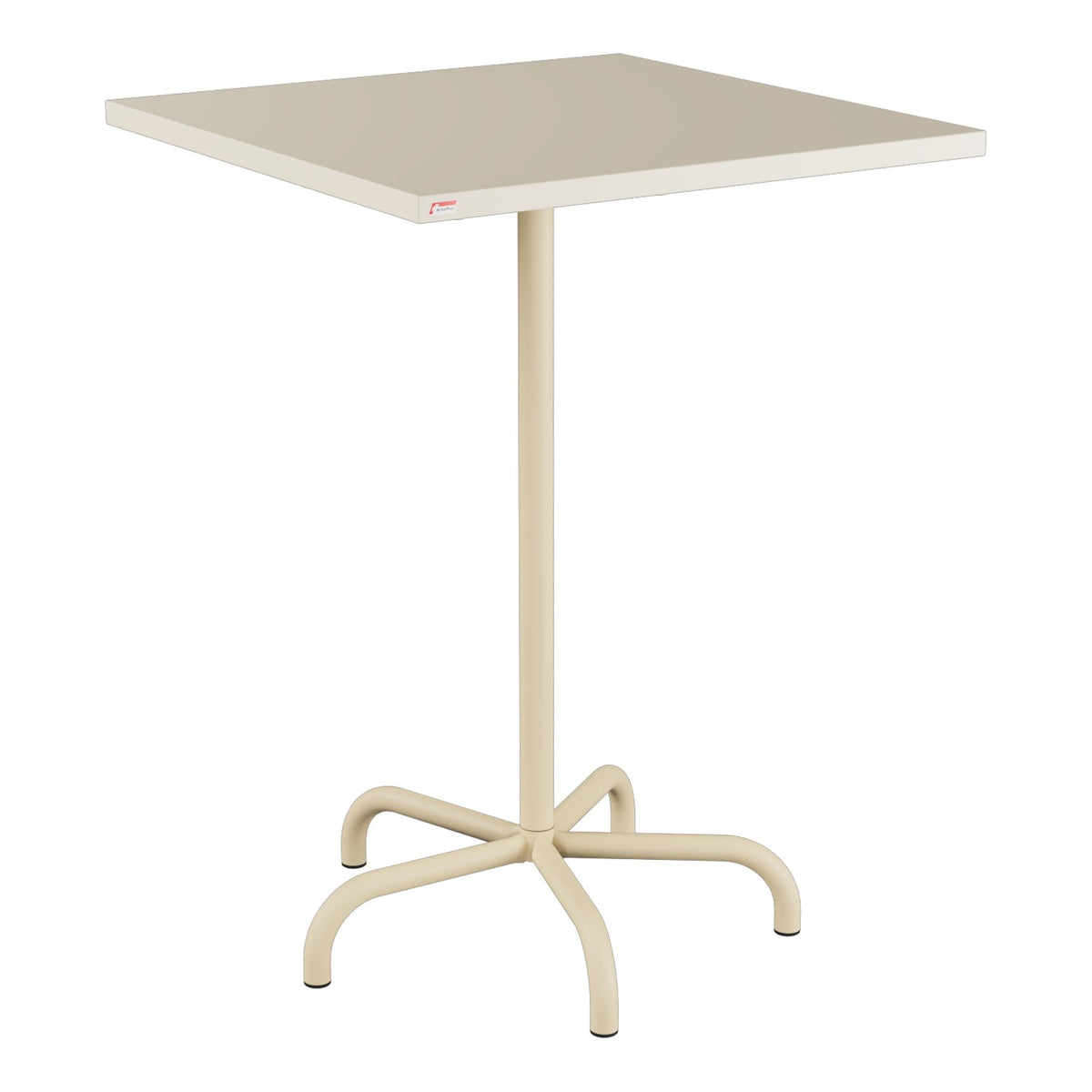 Schaffner Säntis Table haute rabattable 80x80cm h:110cm – Sable Pastel 15 / Marron Pastel 83