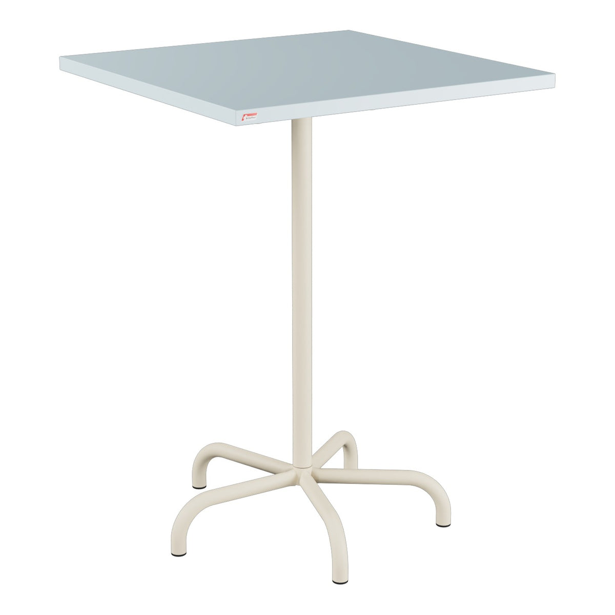 Schaffner Säntis Table haute rabattable 80x80cm h:110cm – Bleu Pastel 51 / Sable Pastel 15