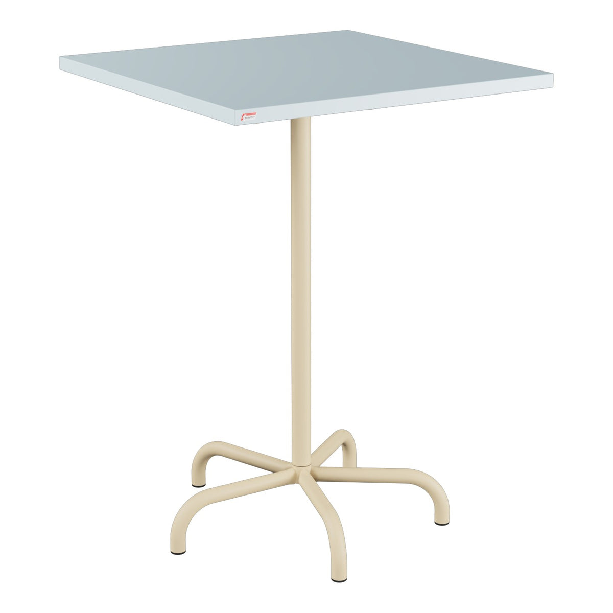 Schaffner Säntis Table haute rabattable 80x80cm h:110cm – Bleu Pastel 51 / Marron Pastel 83
