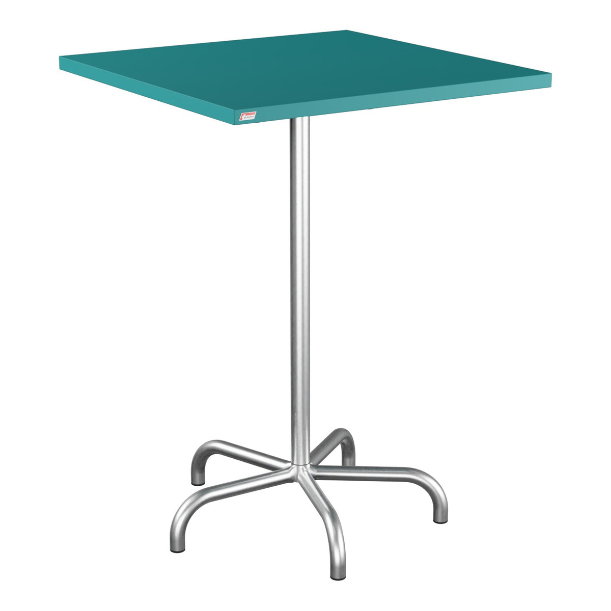 Schaffner Säntis Table haute rabattable 80x80cm h:110cm – Bleu Kali 56 / Galvanisé à chaud 02