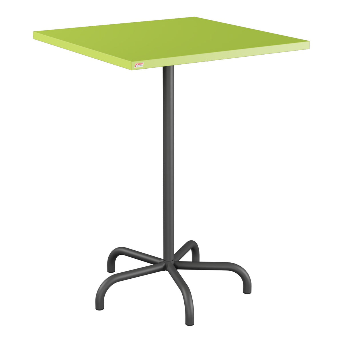 Schaffner Säntis Table haute rabattable 80x80cm h:110cm – Vert clair 63 / Noir 91