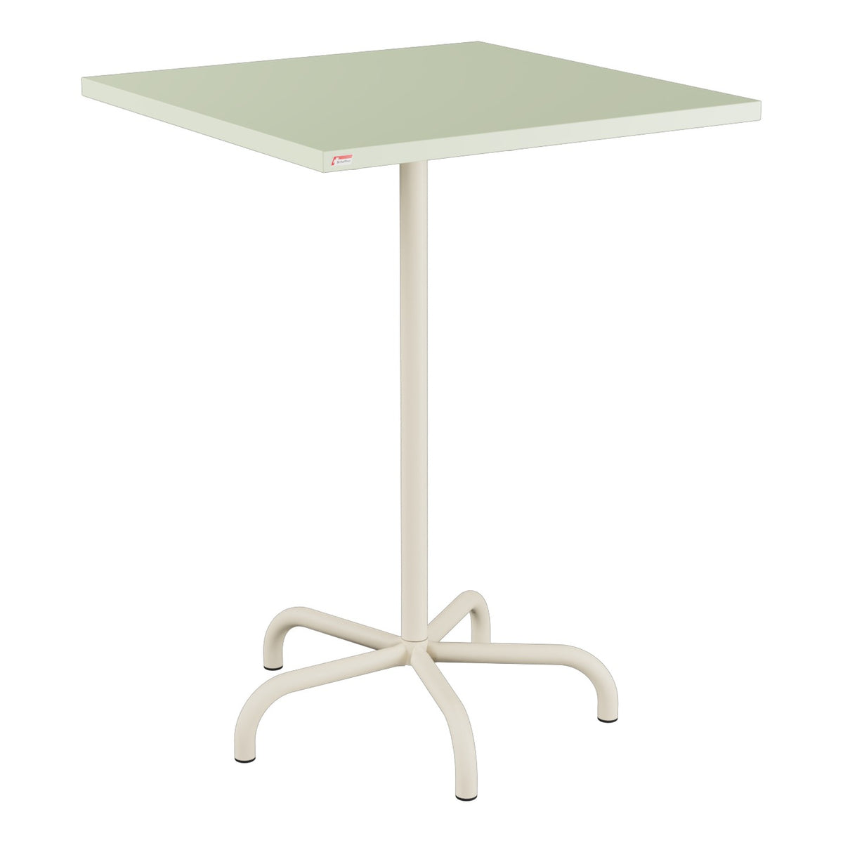 Schaffner Säntis Table haute rabattable 80x80cm h:110cm – Vert Pastel 64 / Sable Pastel 15