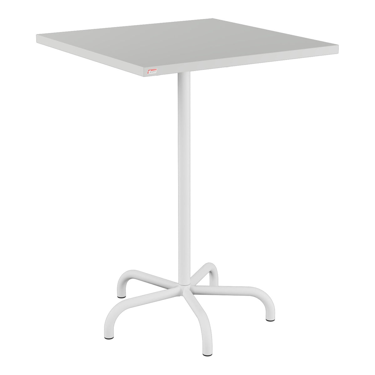 Schaffner Säntis Table haute rabattable 80x80cm h:110cm – Gris Argent 78 / Blanc 90