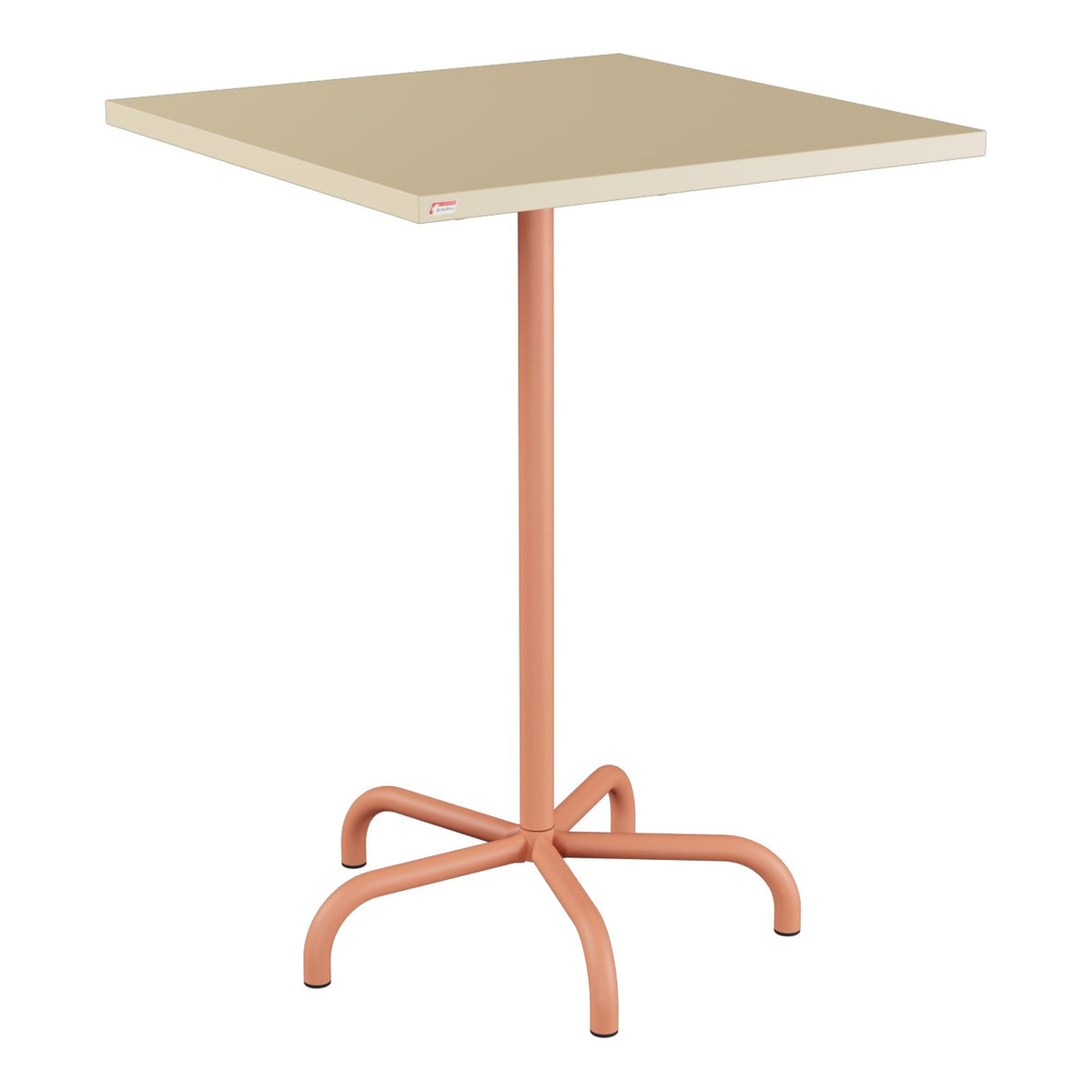Schaffner Säntis Table haute rabattable 80x80cm h:110cm – Marron Pastel 83 / Terracotta 84