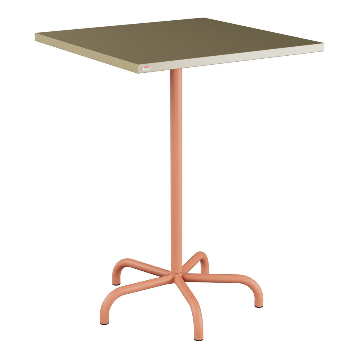 Schaffner Säntis Table haute rabattable 80x80cm h:110cm – Champagne 85 / Terracotta 84