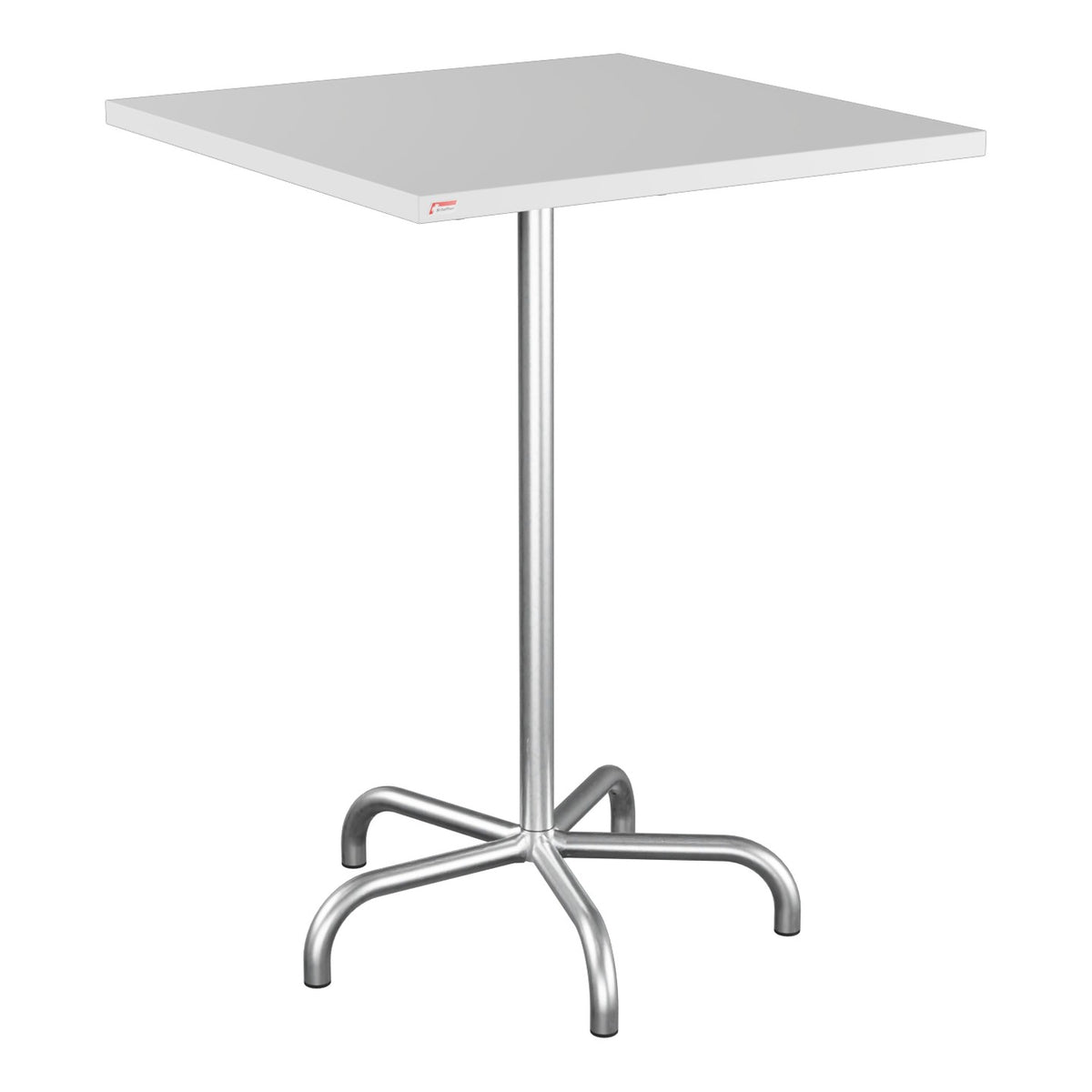 Schaffner Säntis Table haute rabattable 80x80cm h:110cm – Blanc 90 / Galvanisé à chaud 02