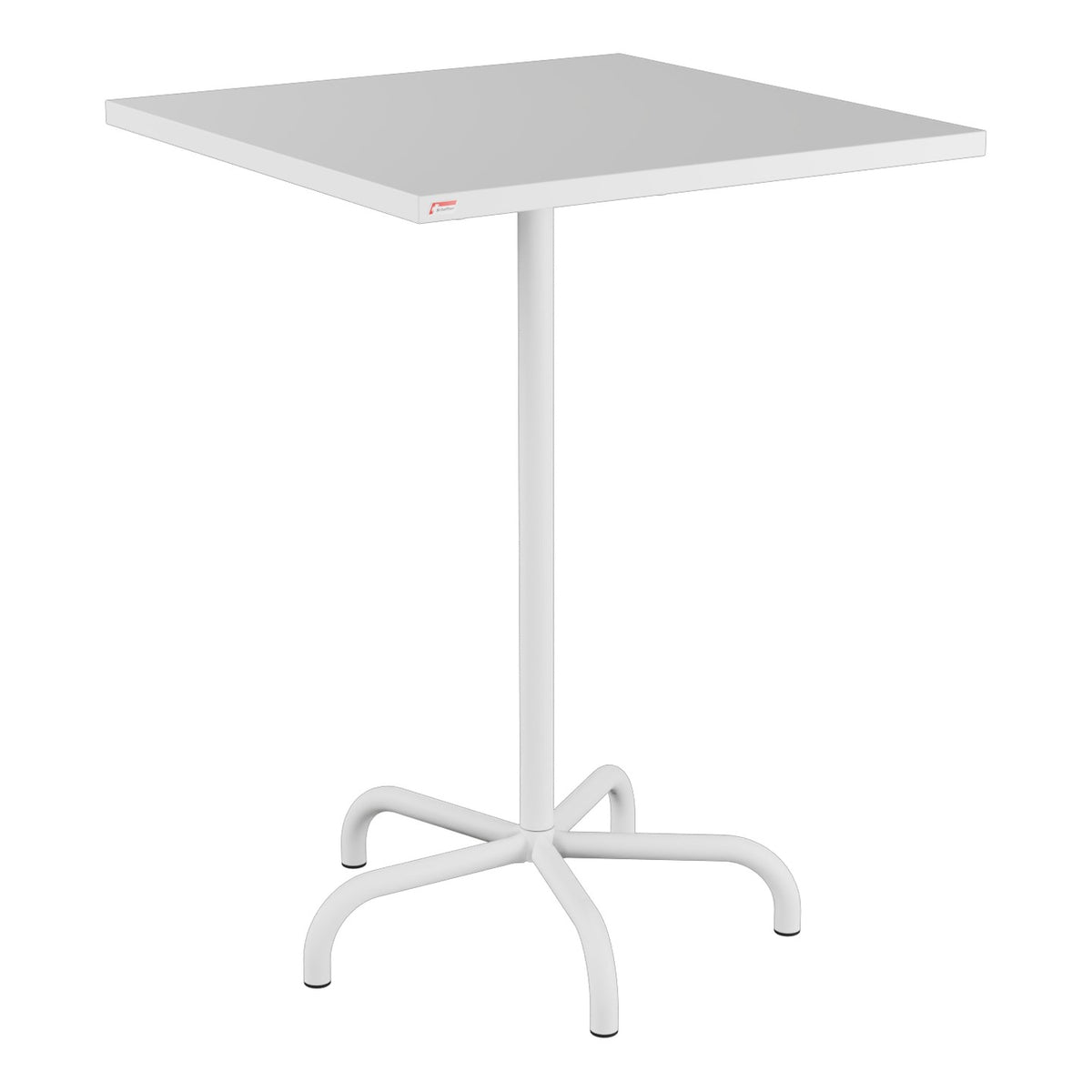 Schaffner Säntis Table haute rabattable 80x80cm h:110cm – Blanc 90 / Blanc 90