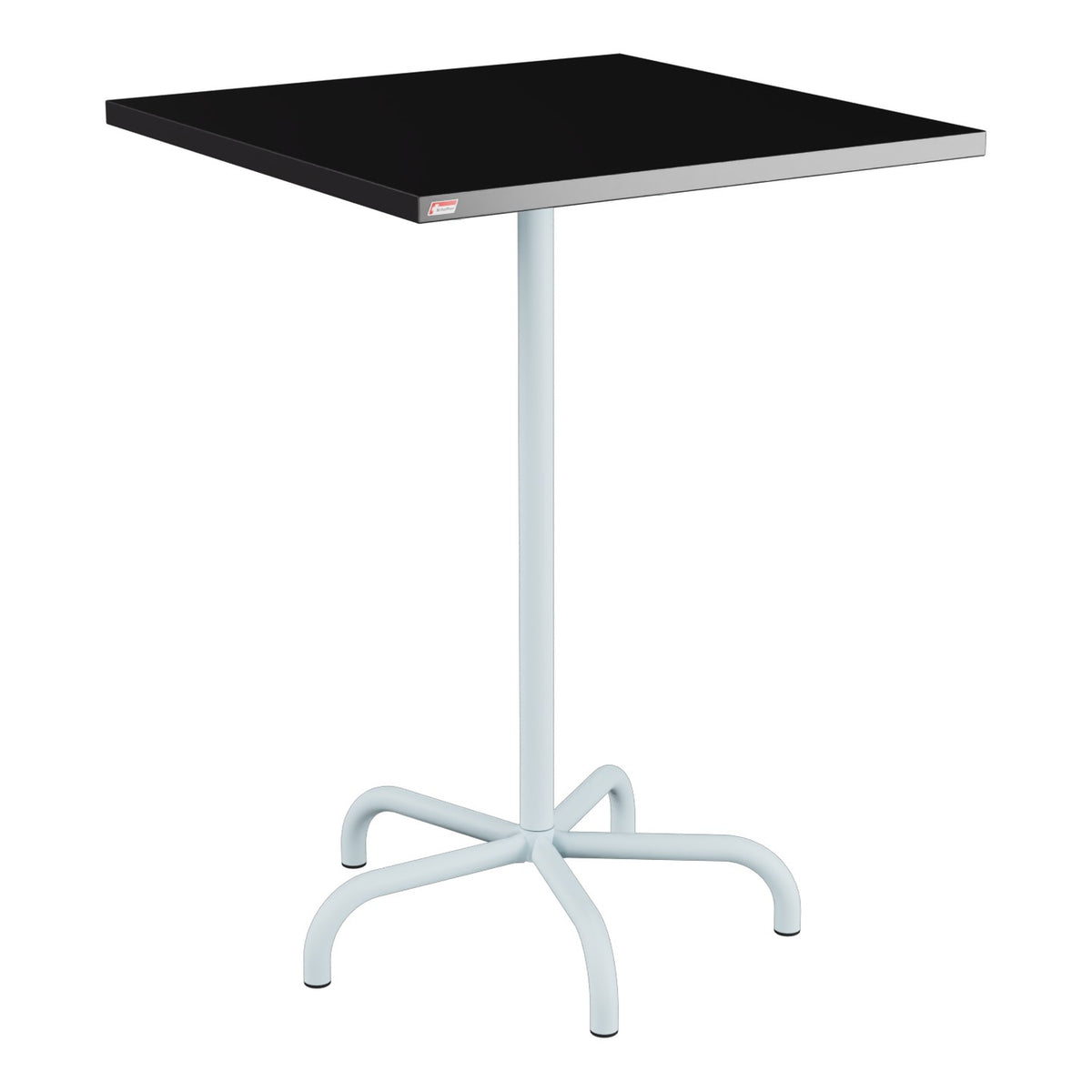 Schaffner Säntis Table haute rabattable 80x80cm h:110cm – Noir 91 / Bleu Pastel 51