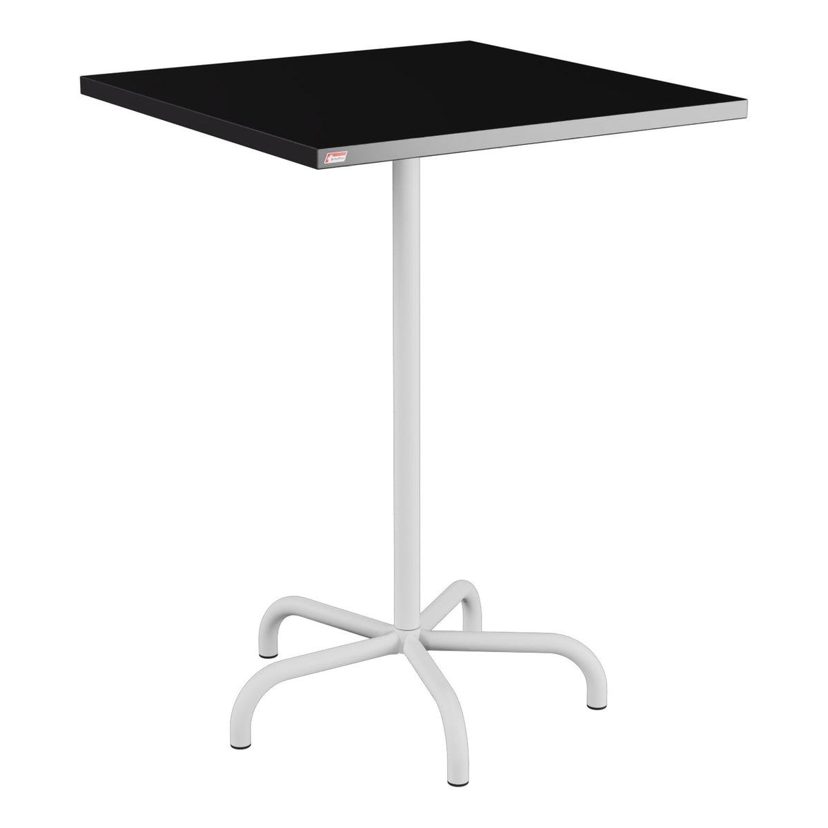 Schaffner Säntis Table haute rabattable 80x80cm h:110cm – Noir 91 / Gris Argent 78