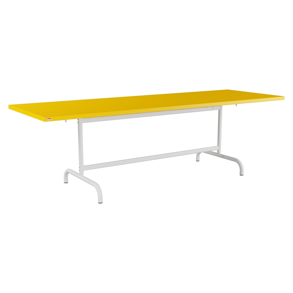 Schaffner Säntis Table repas rabattable 240x80cm – Jaune 11 / Blanc 90