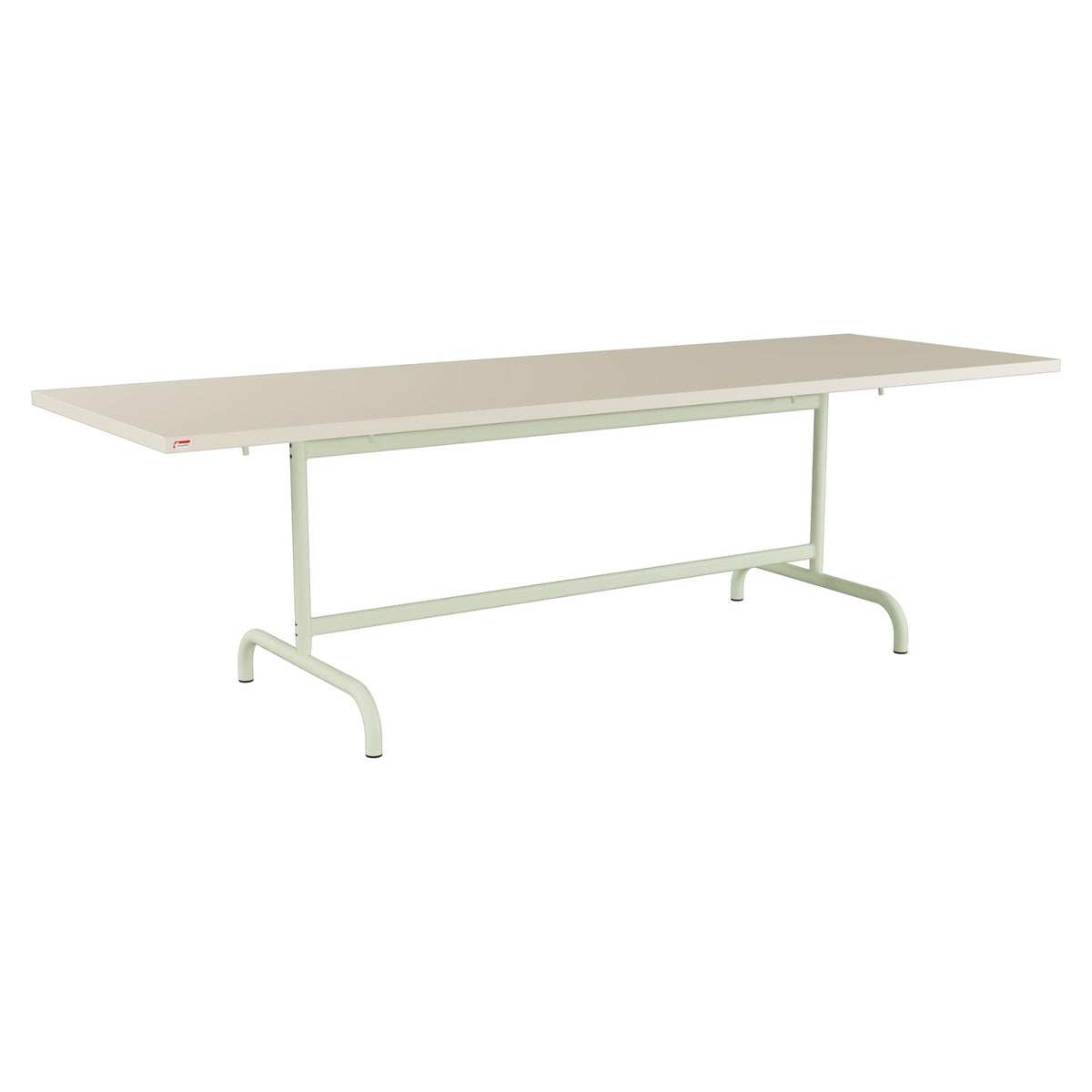 Schaffner Säntis Table repas rabattable 240x80cm – Sable Pastel 15 / Vert Pastel 64