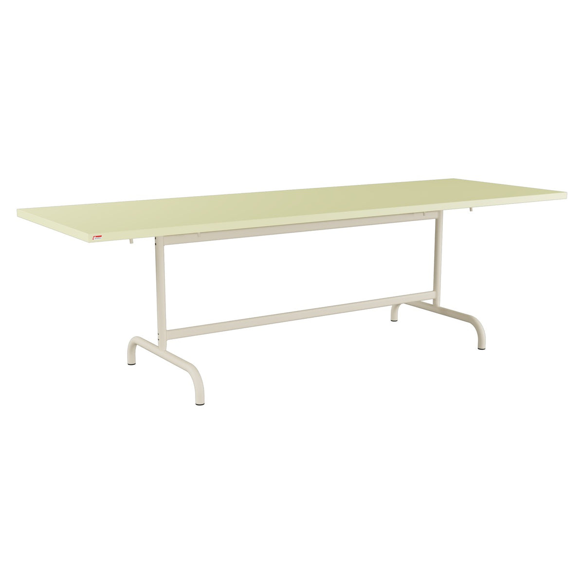 Schaffner Säntis Table repas rabattable 240x80cm – Jaune Buis 18 / Sable Pastel 15