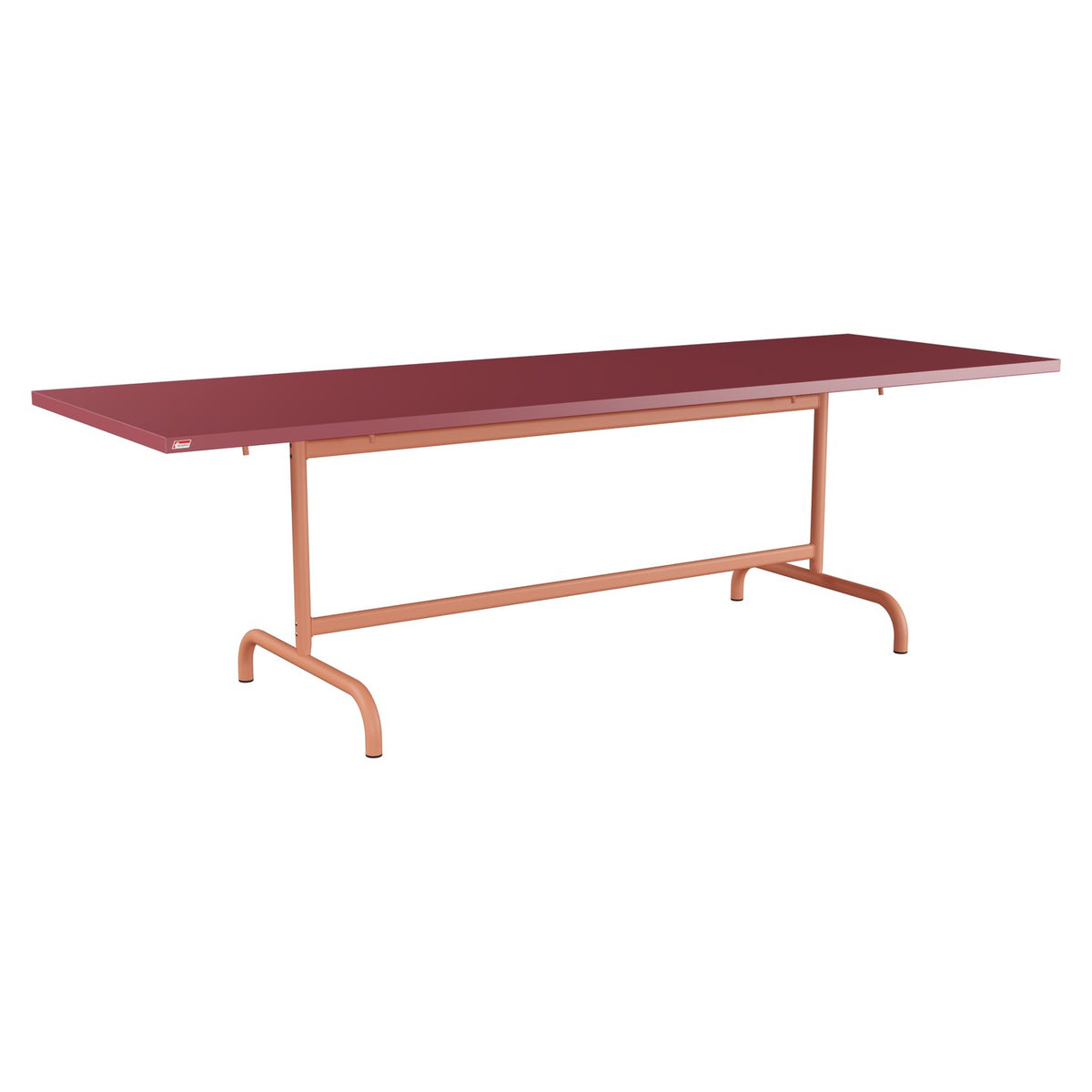 Schaffner Säntis Table repas rabattable 240x80cm – Bordeaux 38 / Terracotta 84