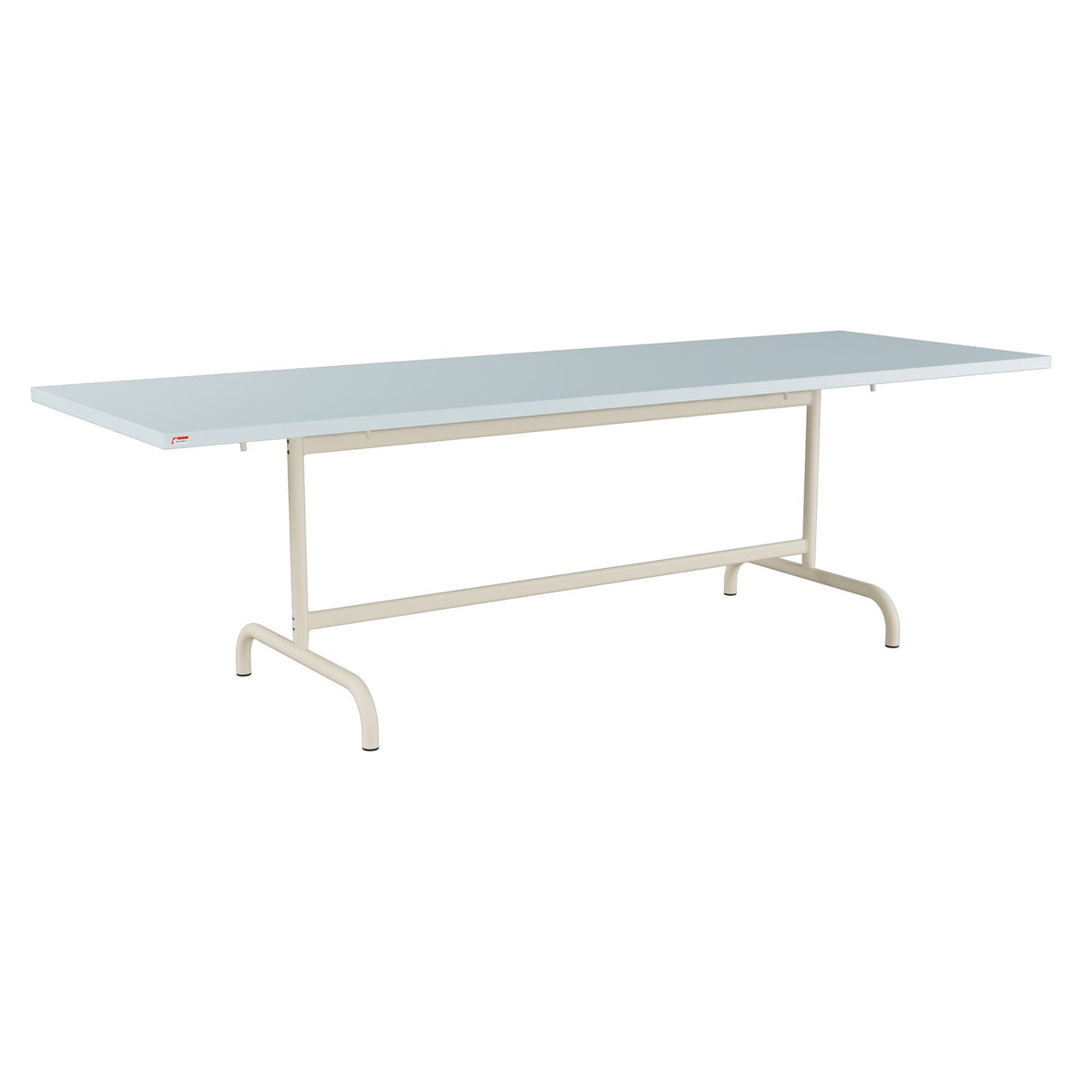 Schaffner Säntis Table repas rabattable 240x80cm – Bleu Pastel 51 / Sable Pastel 15