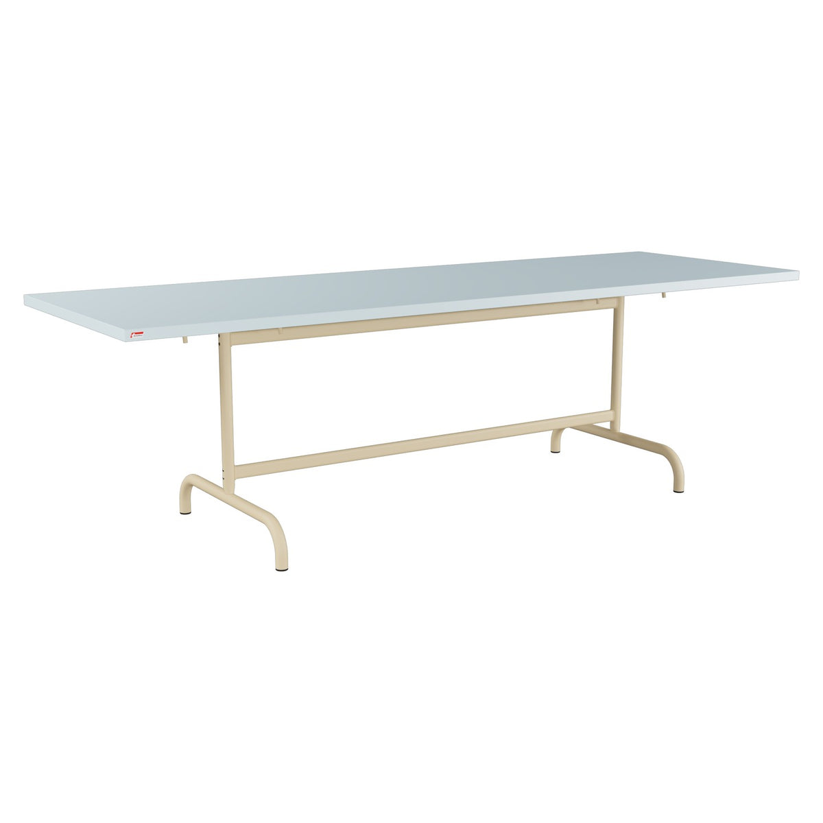 Schaffner Säntis Table repas rabattable 240x80cm – Bleu Pastel 51 / Marron Pastel 83