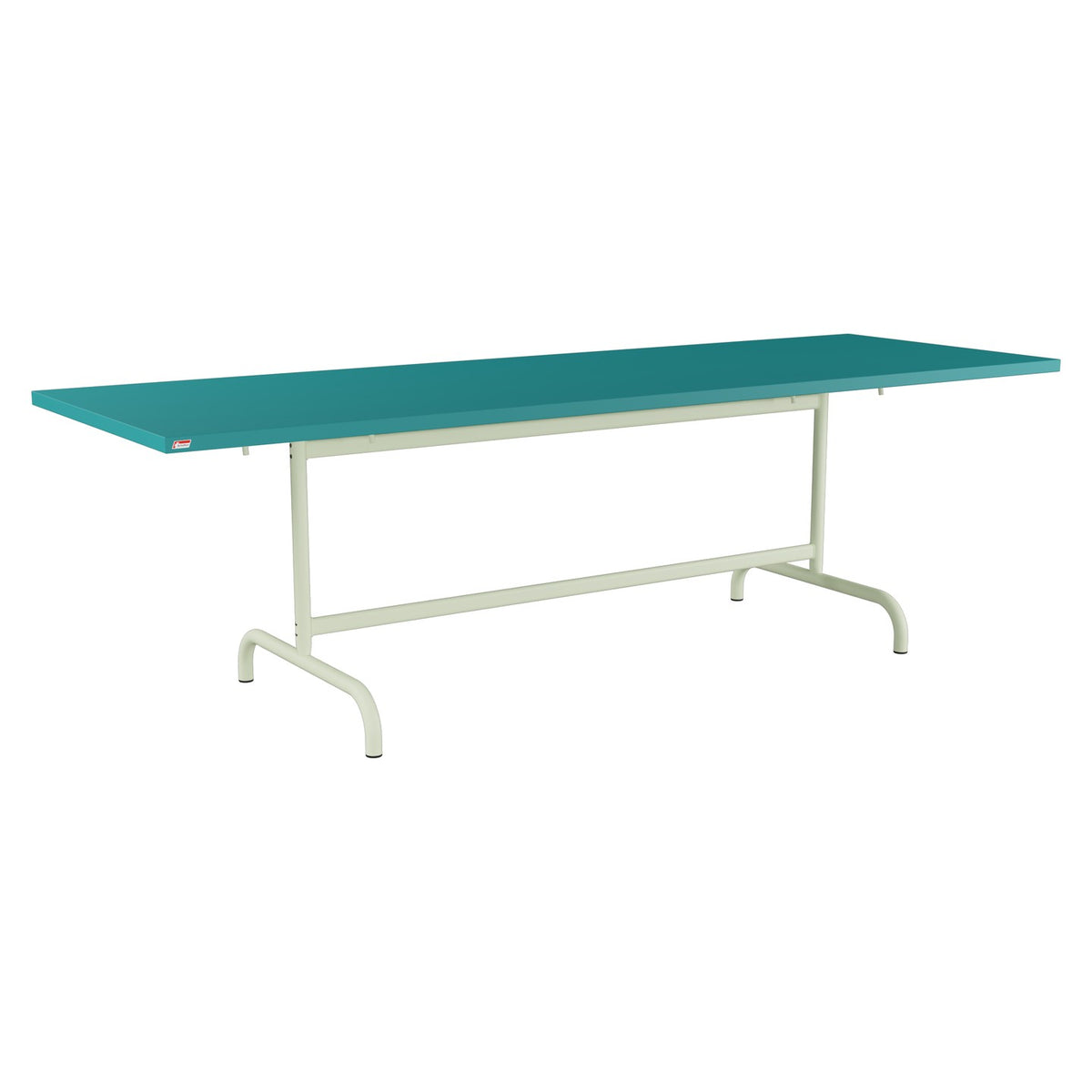 Schaffner Säntis Table repas rabattable 240x80cm – Bleu Kali 56 / Vert Pastel 64