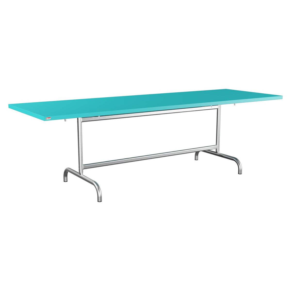 Schaffner Säntis Table repas rabattable 240x80cm – Turquoise 58 / Galvanisé à chaud 02
