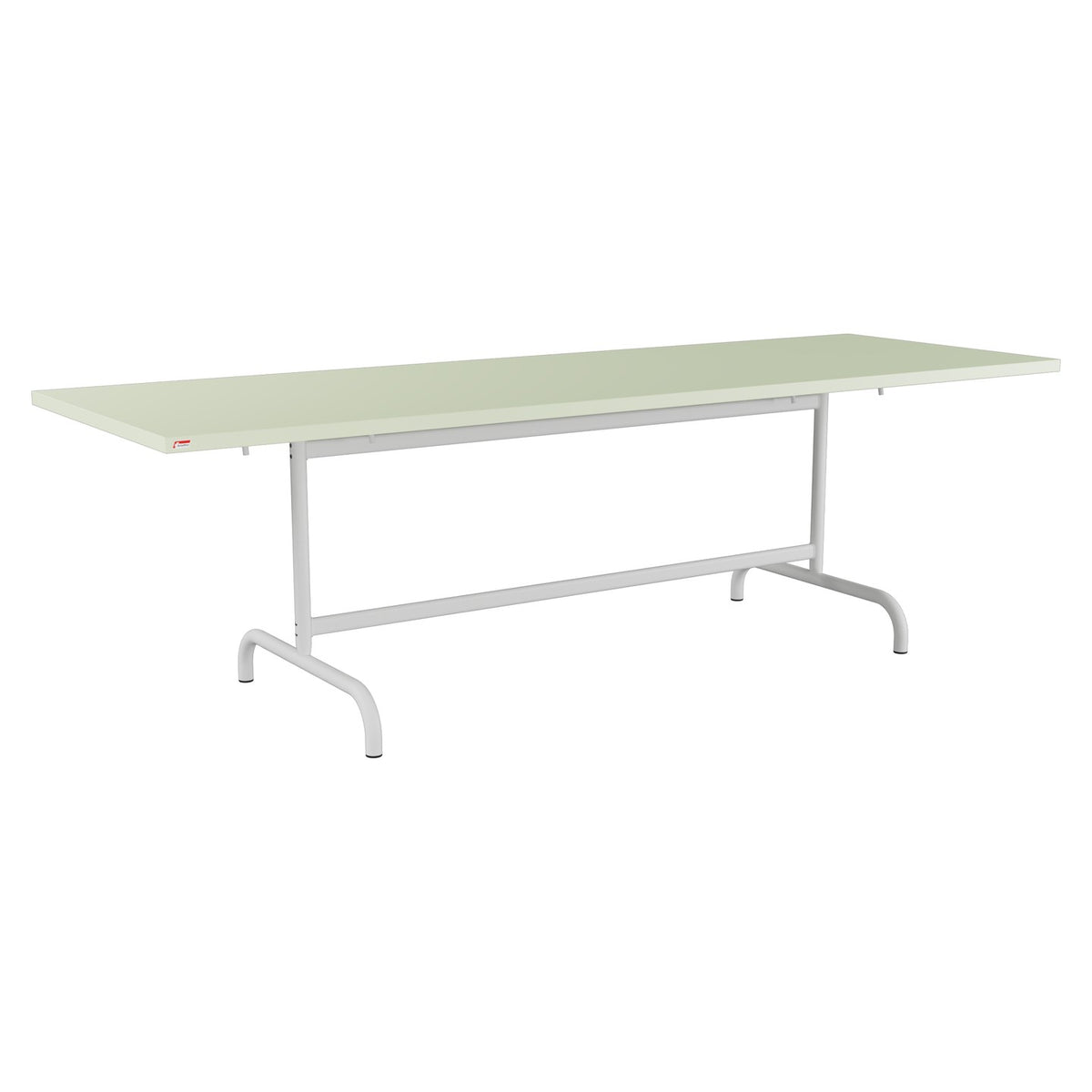 Schaffner Säntis Table repas rabattable 240x80cm – Vert Pastel 64 / Gris Argent 78