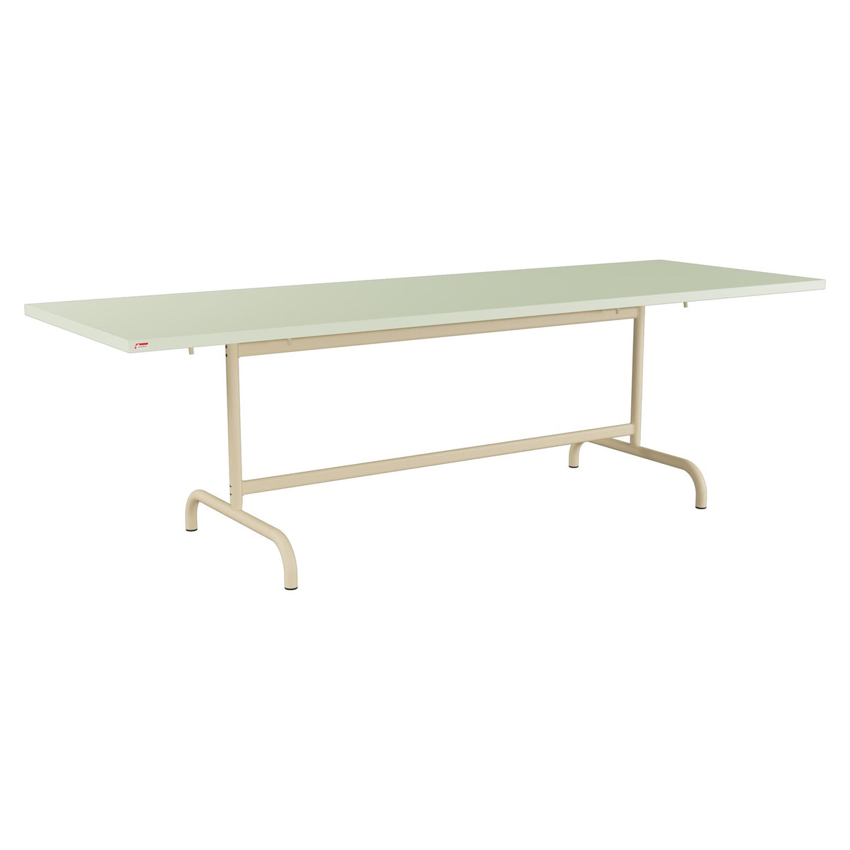 Schaffner Säntis Table repas rabattable 240x80cm – Vert Pastel 64 / Marron Pastel 83