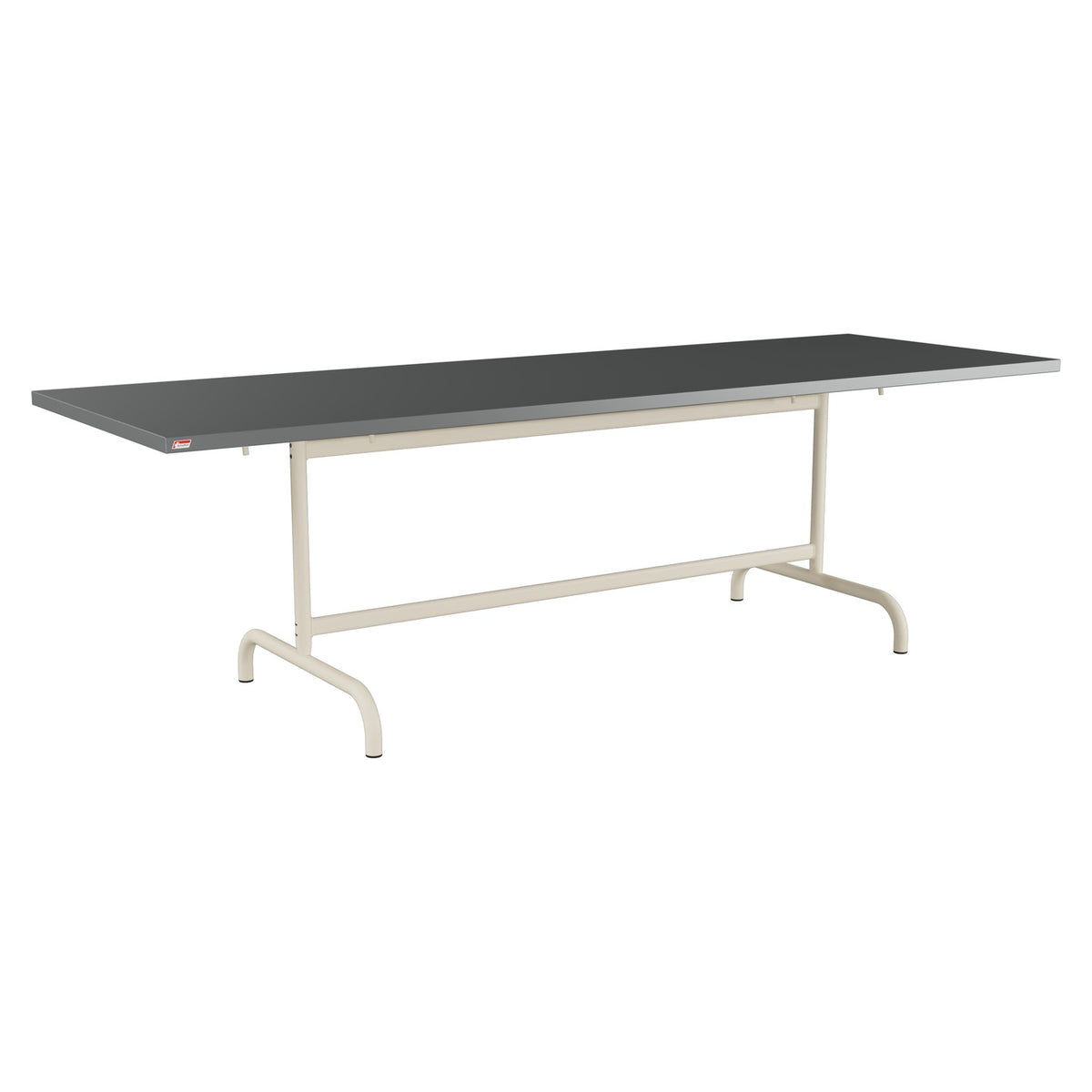 Schaffner Säntis Table repas rabattable 240x80cm – Graphite 73 / Sable Pastel 15