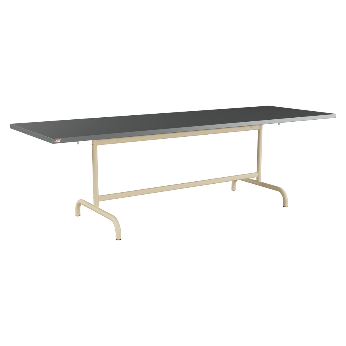 Schaffner Säntis Table repas rabattable 240x80cm – Graphite 73 / Marron Pastel 83