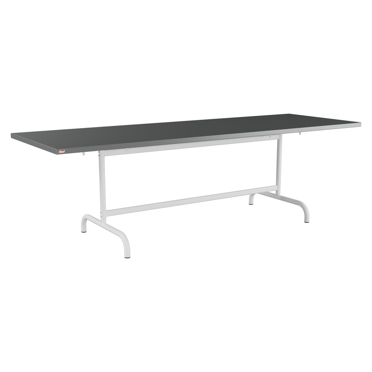 Schaffner Säntis Table repas rabattable 240x80cm – Graphite 73 / Blanc 90