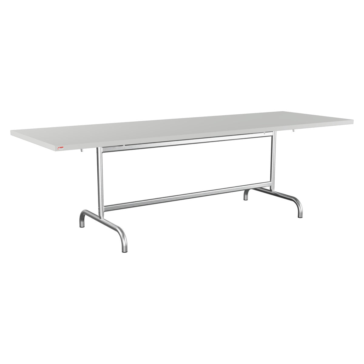 Schaffner Säntis Table repas rabattable 240x80cm – Gris Argent 78 / Galvanisé à chaud 02
